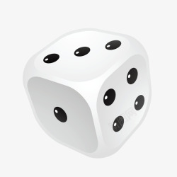 金钱游戏工具白色圆角黑点筛子矢量图高清图片