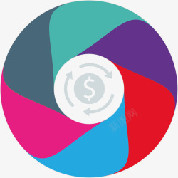 彩色科技金融商务图表矢量图素材
