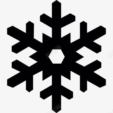 冬天雪树雪花的形状图标图标
