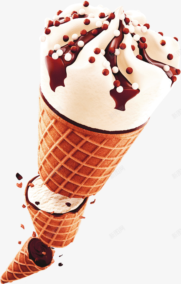 巧克力冰淇凌png免抠素材_88icon https://88icon.com 冰激凌 咖啡色 巧克力 脆筒