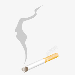 一支烟卡通香烟背景装饰高清图片