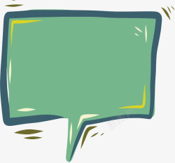 矩形气泡绿色方块对话框高清图片
