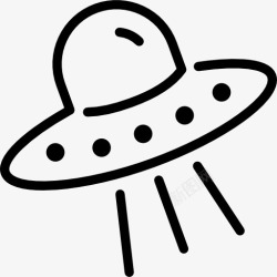 科幻小说UFO图标高清图片