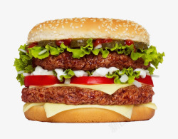 套餐素材牛肉汉堡高清图片
