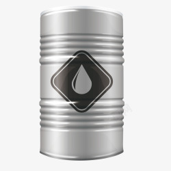 银色金属石油桶素材