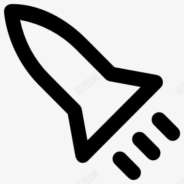 太空船火箭发射图标图标