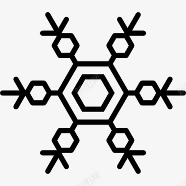 雪指示牌Snowflake图标图标