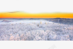 公园雪景太白山上冬日暖阳高清图片