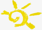 六一儿童节元素黄色卡通手绘太阳六一儿童节高清图片