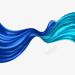 洋河蓝色经典飘逸的彩带高清图片