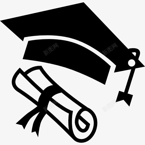 博士帽和毕业证书图标png免抠素材_88icon https://88icon.com 博士帽 学位 学士帽 毕业帽 证书