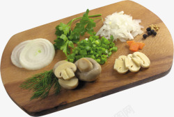 一木板蔬菜素材