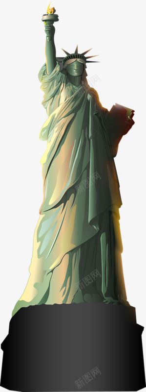 美国自由女神像png免抠素材_88icon https://88icon.com 信仰 石像 美国 自由