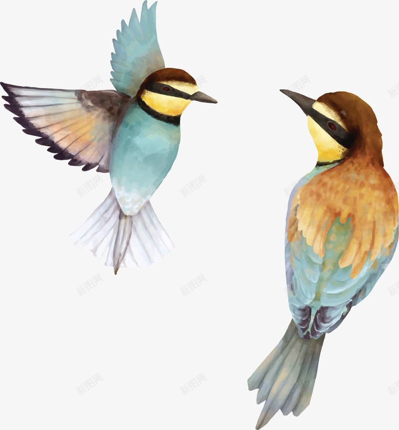 手绘风中国画小鸟矢量图ai免抠素材_88icon https://88icon.com 中国画 中国画花鸟 中国风 小鸟 手绘小鸟 矢量png 矢量图