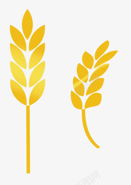 麦田黄金稻穗简图图标图标