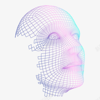 科技飘浮科技人脸图标图标