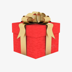 卡通木箱子红色的礼品盒高清图片