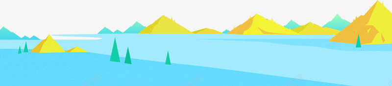 手绘山峰河流草地png免抠素材_88icon https://88icon.com 山峰 手绘 河流 草地
