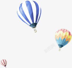 彩色春季氢气球装饰素材