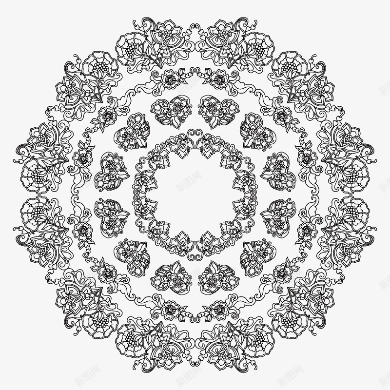 精美花纹底纹png免抠素材_88icon https://88icon.com 卷纹 古典 底纹边框 心形 装饰 页面装饰
