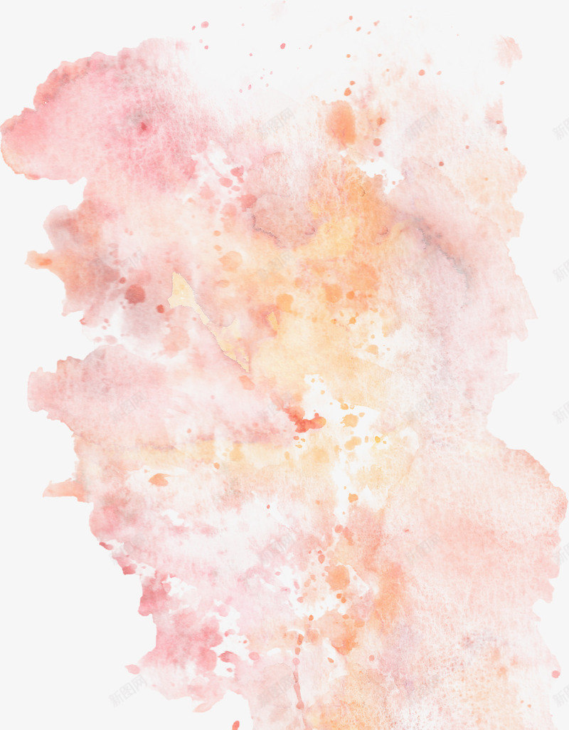 水彩效果png免抠素材_88icon https://88icon.com 水彩笔刷效果 水痕 水迹 粉色 轻薄