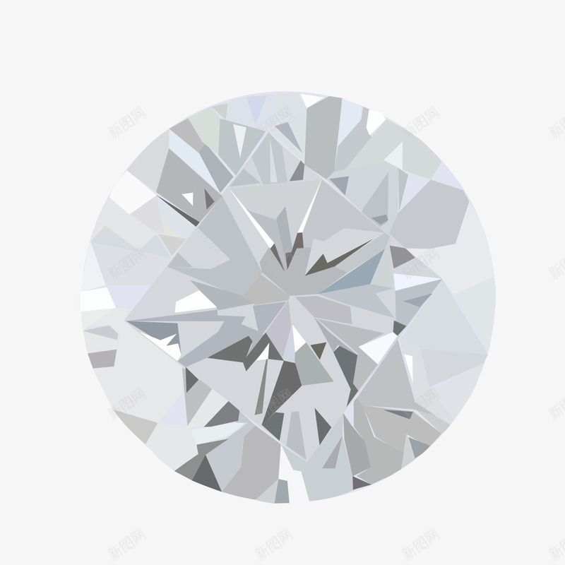 裸钻白色圆形钻石png免抠素材_88icon https://88icon.com 圆形 白色 裸钻 钻石