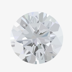 裸钻白色圆形钻石素材