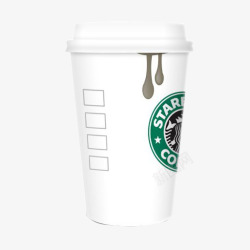 白色星巴克咖啡杯子素材