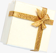 白色礼品盒金色丝带png免抠素材_88icon https://88icon.com 丝带 白色 礼品盒 金色