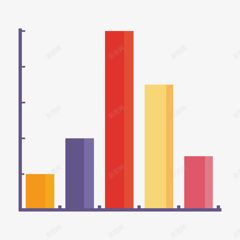 彩色柱形数据png免抠素材_88icon https://88icon.com 刻度 商务 彩色 扁平化 数据 柱形 立体 走势图