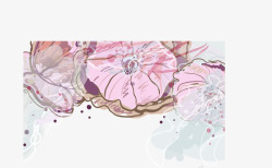 水墨花朵手绘中国风矢量图素材
