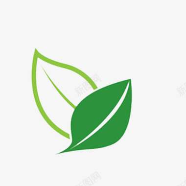 产品实物卡通绿色生长无毒的叶子图标图标