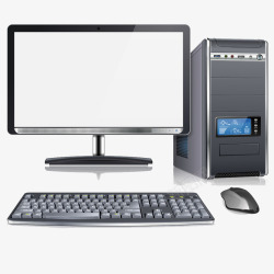 电脑主机箱和显示器键盘鼠标素材