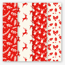鐭噺闱枡镙囩红色圣诞无缝背景矢量图高清图片
