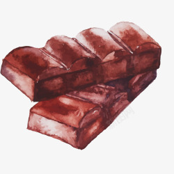 水彩手绘巧克力食物矢量图素材