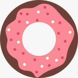 蛋糕烘焙标签贴简约扁平化甜甜圈矢量图高清图片