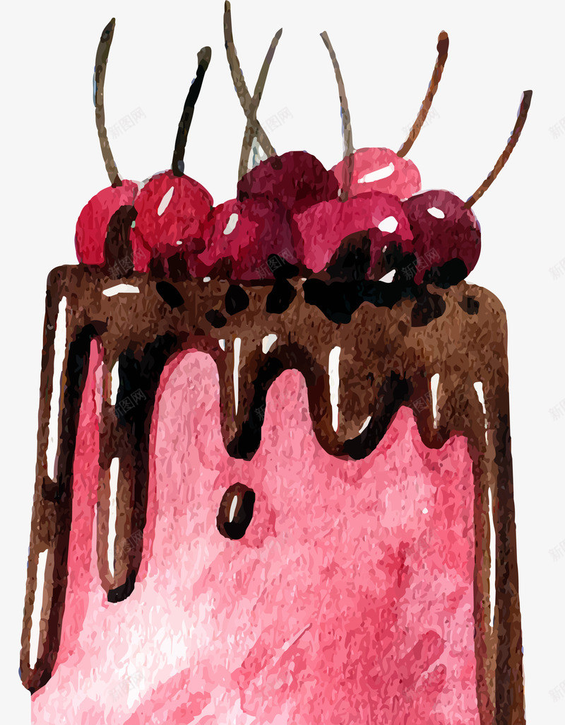 粉色水彩巧克力布丁png免抠素材_88icon https://88icon.com 517 吃货节 巧克力布丁 水果蛋糕 美食节 食品 餐饮