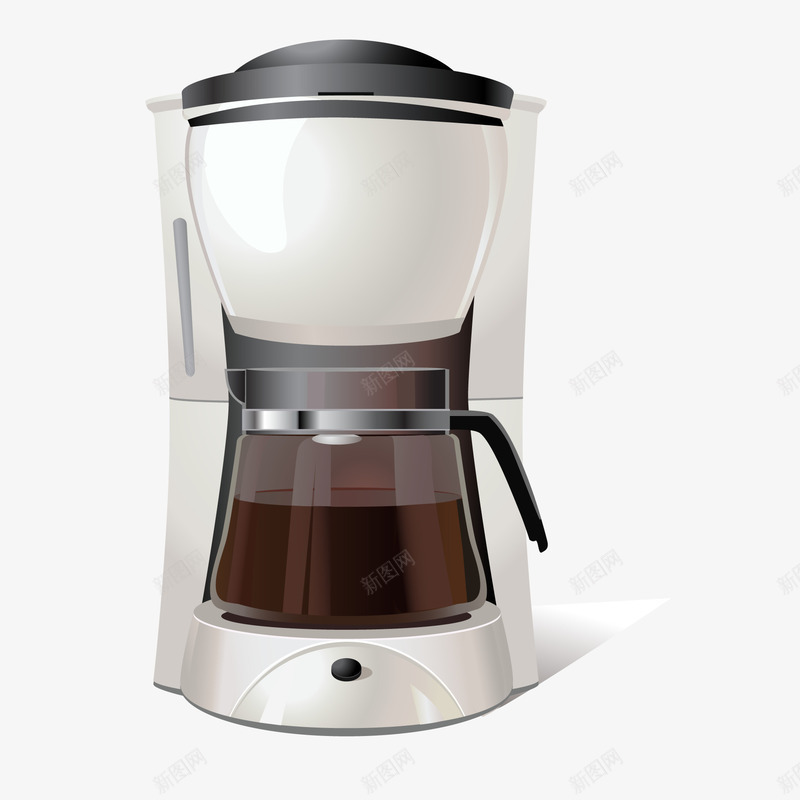 卡通咖啡机矢量图ai免抠素材_88icon https://88icon.com 卡通 厨房电器 咖啡机 机器设计 泡咖啡 矢量图