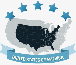 美国版块美国地图高清图片