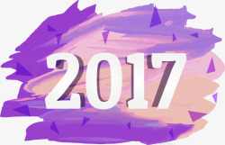 水彩涂鸦背景2017矢量图素材