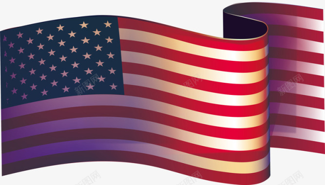 飘扬的美国国旗图标图标