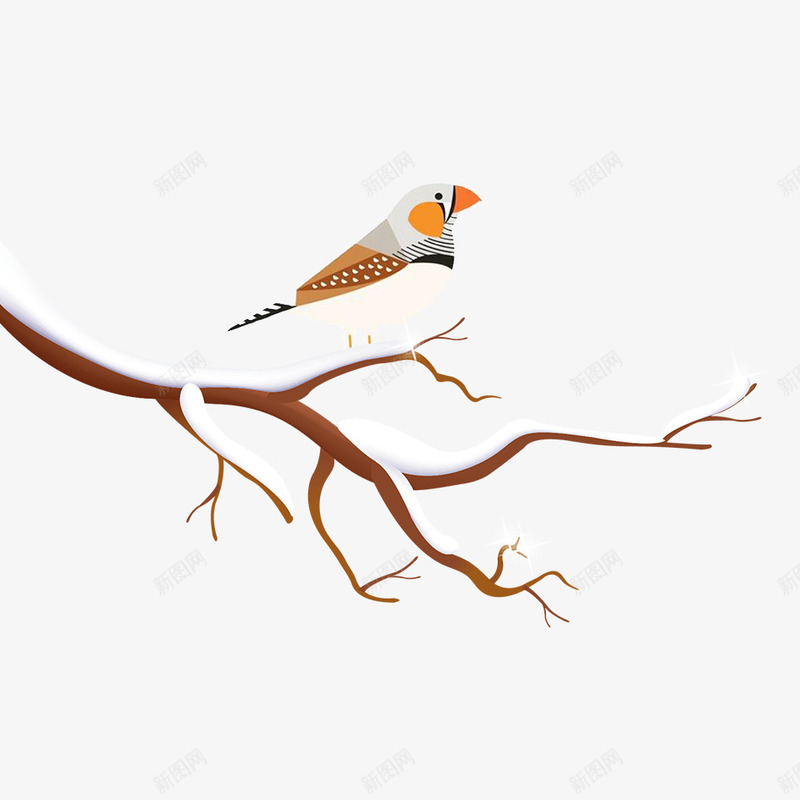 冬季植物png免抠素材_88icon https://88icon.com 下雪 冬天 冬季 冬季寒冷 冰天雪地 寒冷 小鸟 植物 积雪 立冬