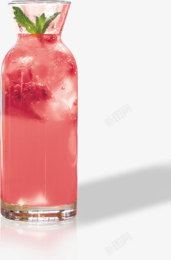 粉色果汁蜜桃水果鲜果汁高清图片