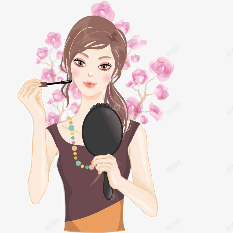 美女涂眼睫毛插图png免抠素材_88icon https://88icon.com 插图 眼睫毛 美女