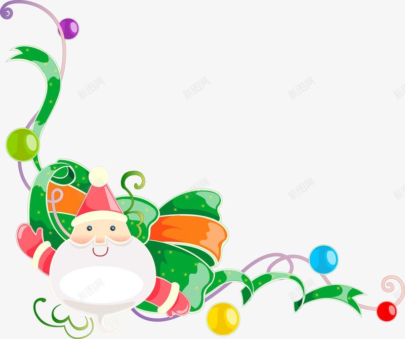 卡通圣诞老人边框花纹装饰png免抠素材_88icon https://88icon.com 卡通 圣诞老人 花纹 装饰 边框