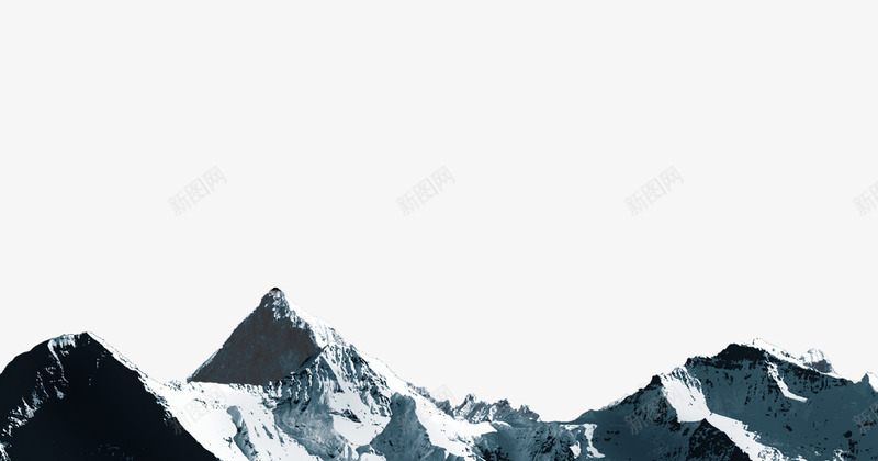 美丽的雪山png免抠素材_88icon https://88icon.com 冬天 冬季 冬季素材 白色背景 白色背景素材 雪山 雪花