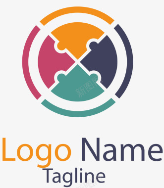 logo圆形的艺术培训标志矢量图图标图标