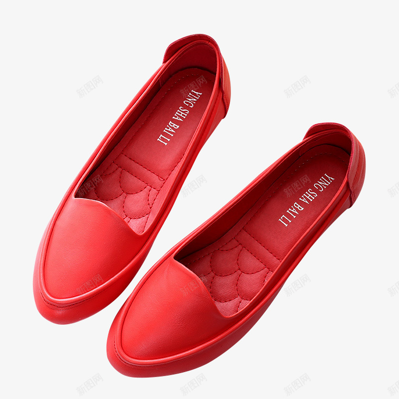 红色女款平底鞋png免抠素材_88icon https://88icon.com 产品实物 女鞋 平底鞋 红色鞋子 鞋子