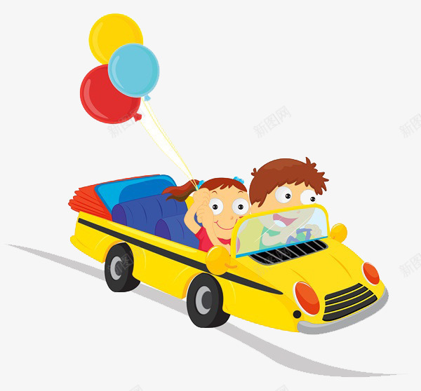 气球与坐车的人png免抠素材_88icon https://88icon.com 三色 乘车 人物 兜风 卡通 坐车 坐车的人 彩色 搭车 气球