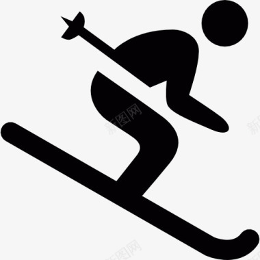 寒梅雪滑雪Stickman图标图标